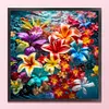 Color Flower-14CT Stamped Cross Stitch 50*50cm tapestrymarket