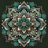 Mandala-14CT Stamped Cross Stitch 40*40cm/15.75*15.75in