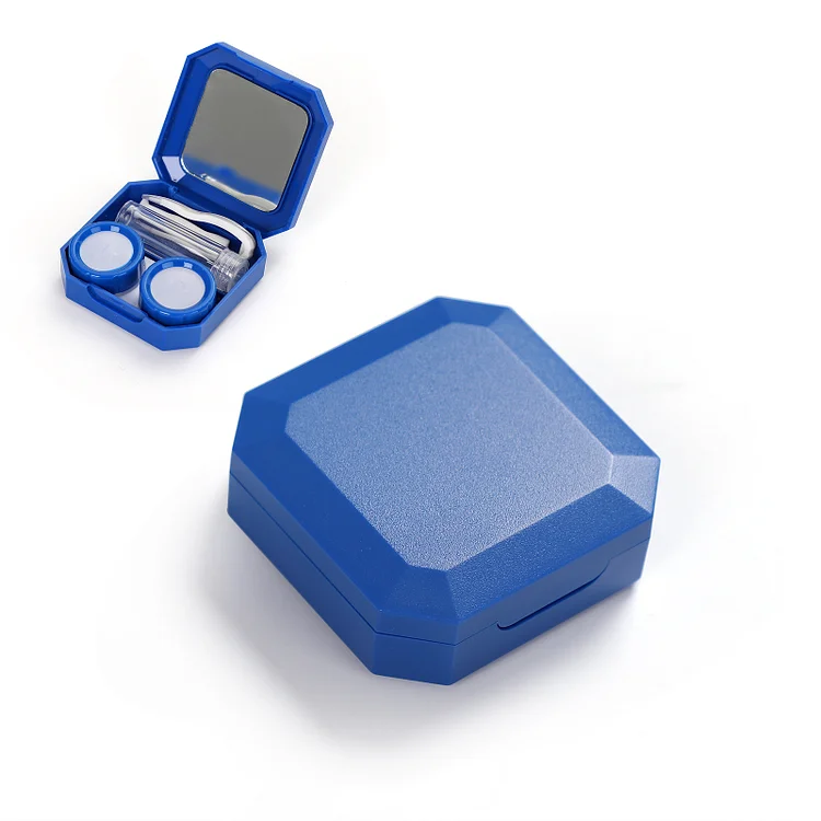 JOURNALSAY Klein blue Korean ins patent leather matte touch contact lens case
