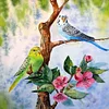 Diamond Painting-DIY Full Round Drill Spring Birds