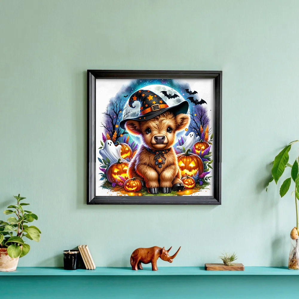 Diamond Painting - Full Round Drill - Halloween Cattle(Canvas|40*40cm)