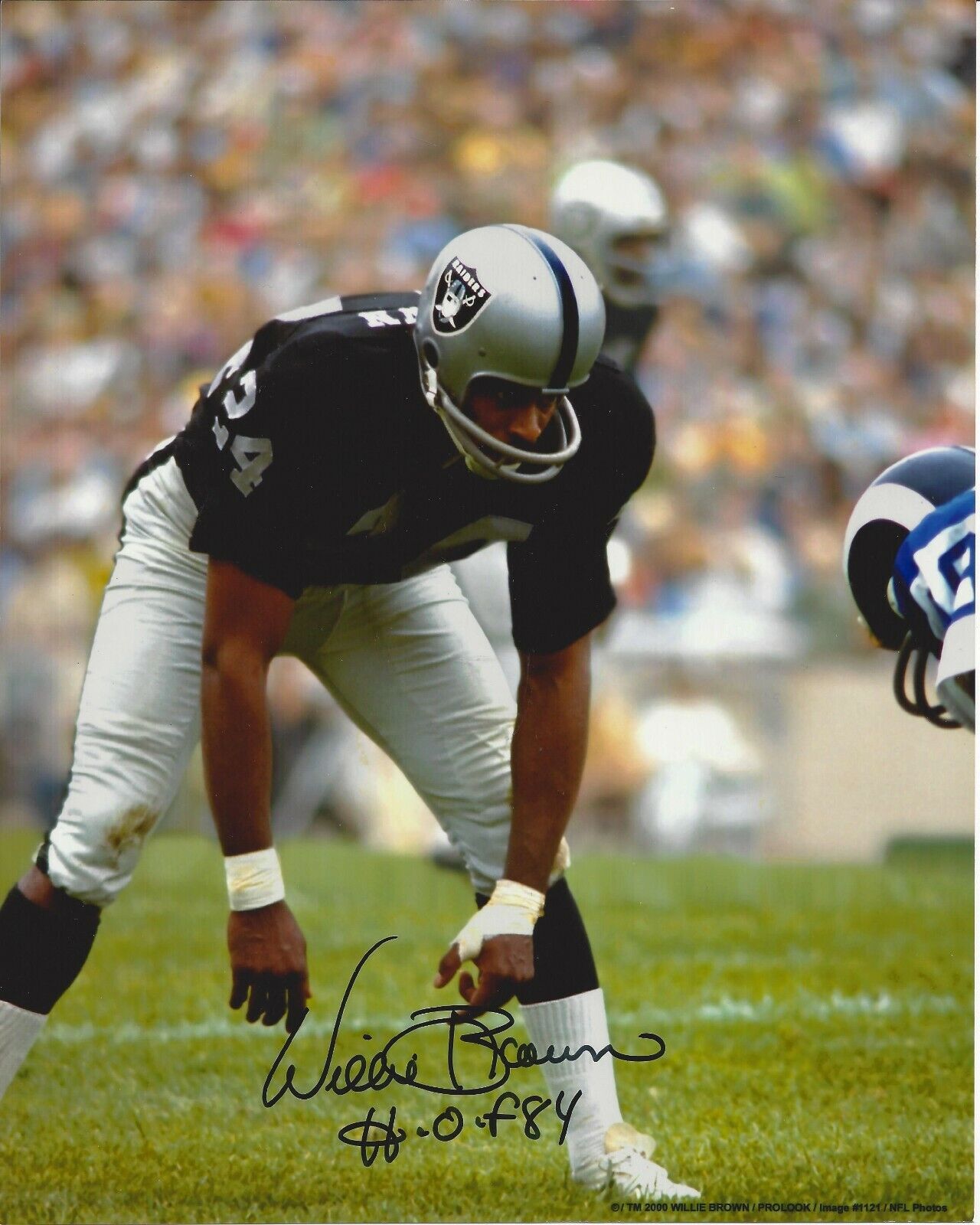 Willie Brown Autographed 8x10 Oakland Raiders HOF 84B420