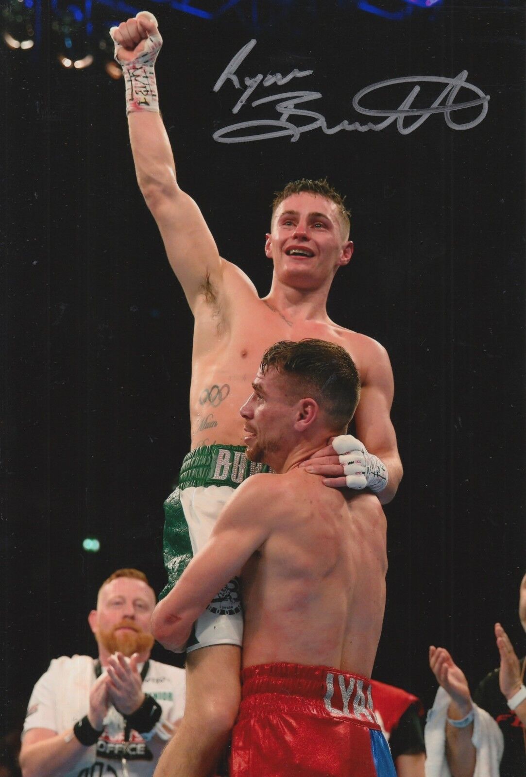 RYAN BURNETT HAND SIGNED 12X8 BOXING Photo Poster painting BRITISH CHAMPION PROOF 3.