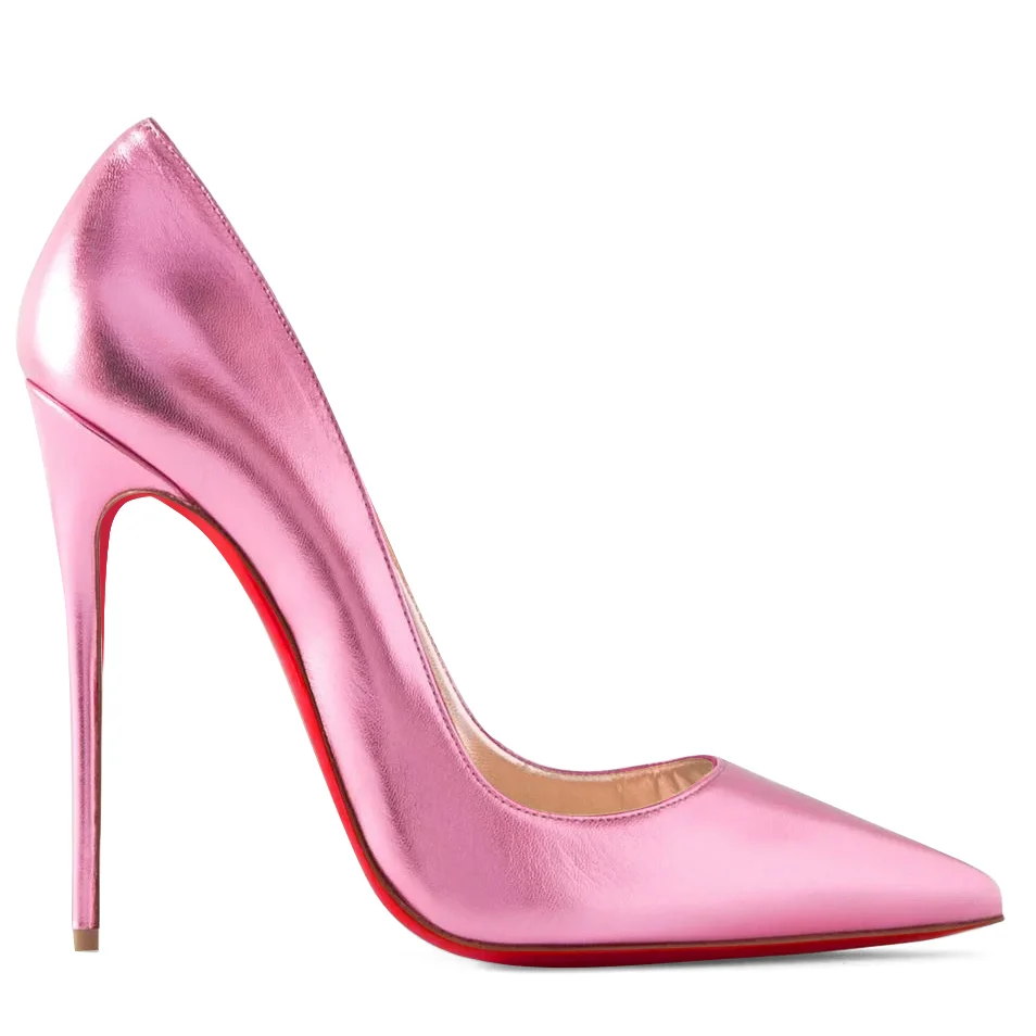 120mm Red Bottom Women's Pointed Toe Party Wedding High Heels-MERUMOTE