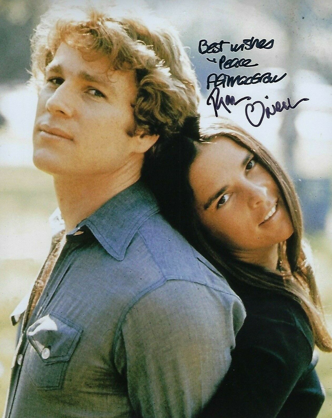 GFA Love Story '70 Movie * ALI MacGRAW & RYAN O'NEAL * Signed 8x10 Photo Poster painting LS3 COA