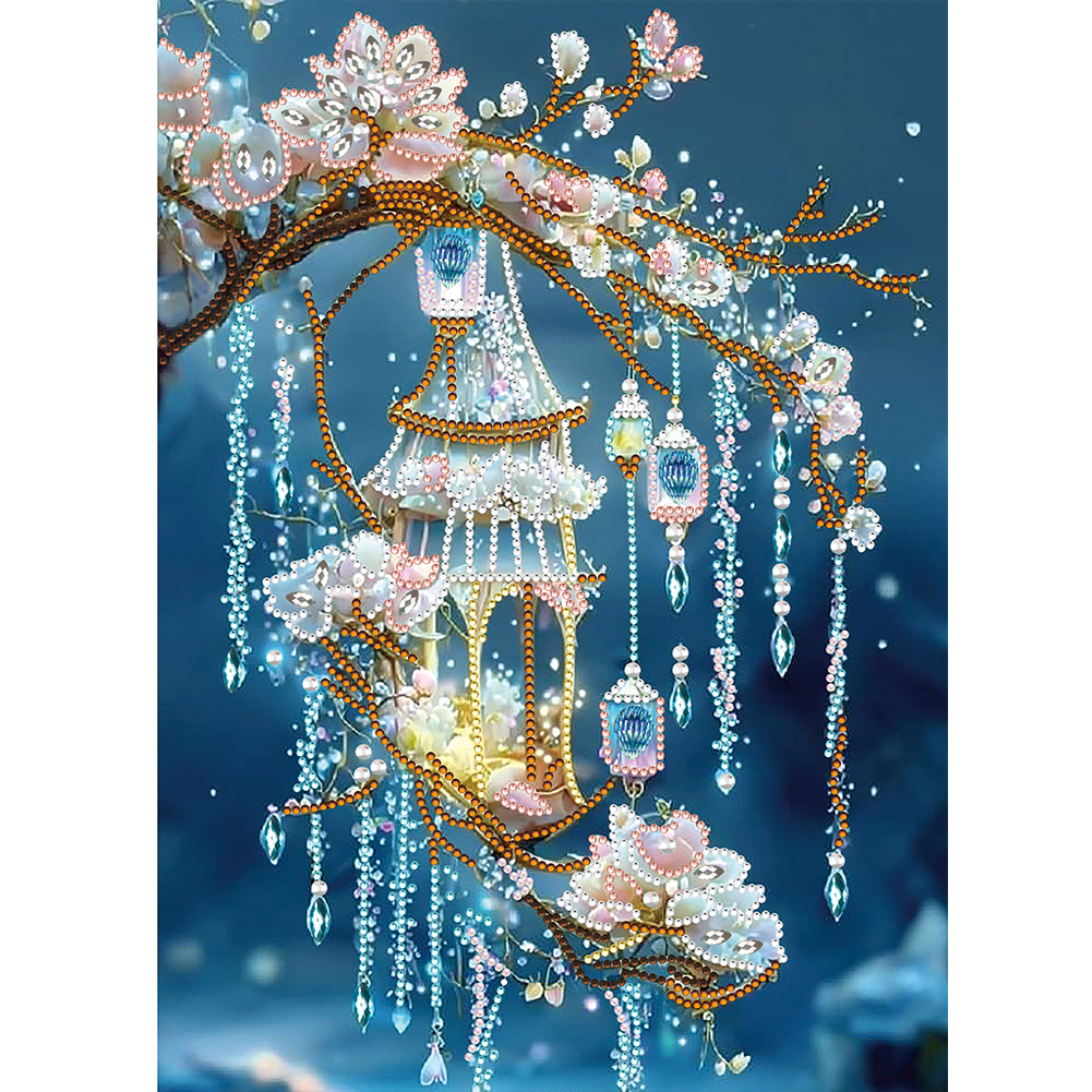 Shiny Weeping Willow 30*40cm(Canvas) Special Shaped Drill Diamond Painting gbfke
