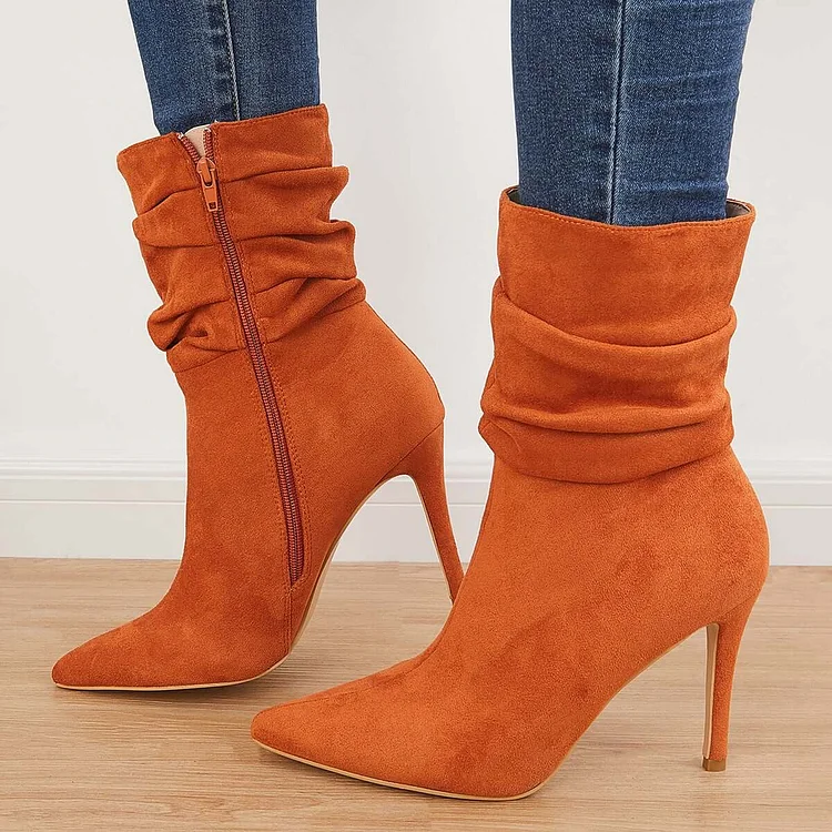 Pointed Toe Stiletto Short Boots High Heel Ankle Sock Booties