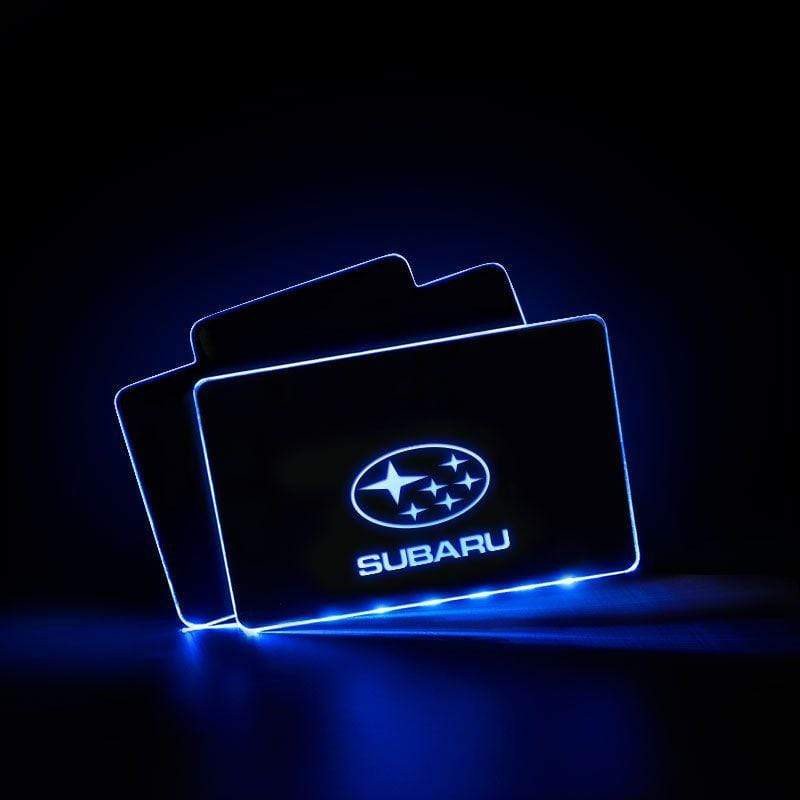 Subaru Acrylic LED Car Floor Mat For Subaru Atmosphere Light With RF Remote Control Car Interior Light Decoration voiturehub dxncar