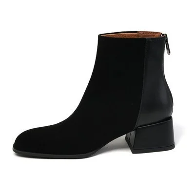 Breakj Breakj Retro Style ~ Chelsea Short Boots Women New Frosted Coarse Boots And Ankle Boots
