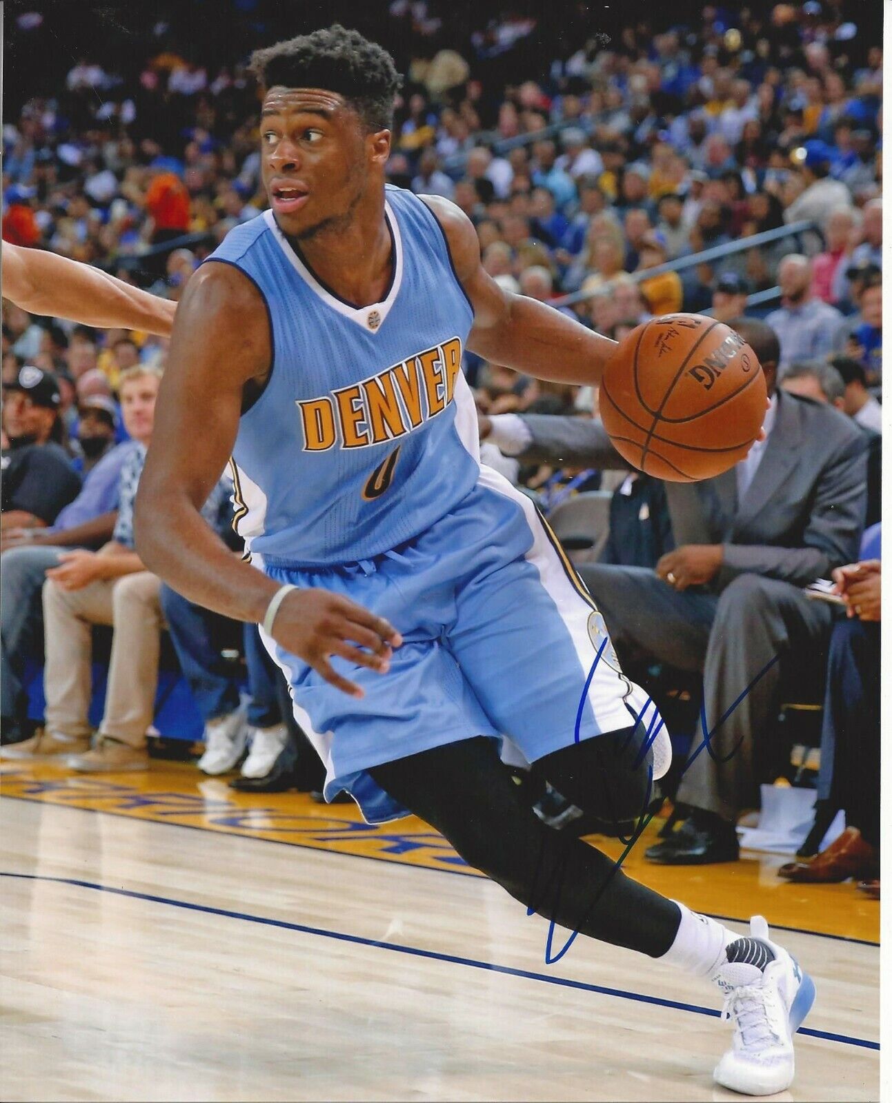 Emmanuel Mudiay autographed 8x10 Denver Nuggets#S365