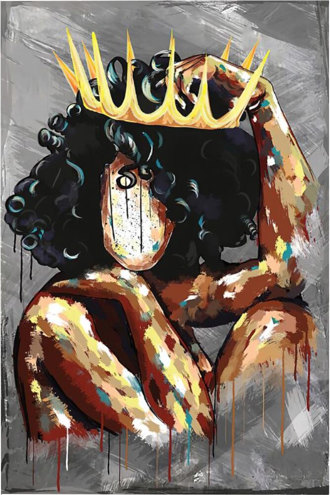 Queen of Africa Large Paintings Modern Living Room Decoration Oil Painting Wallpapers Home Decor Interior Canvas Wall Art Mural