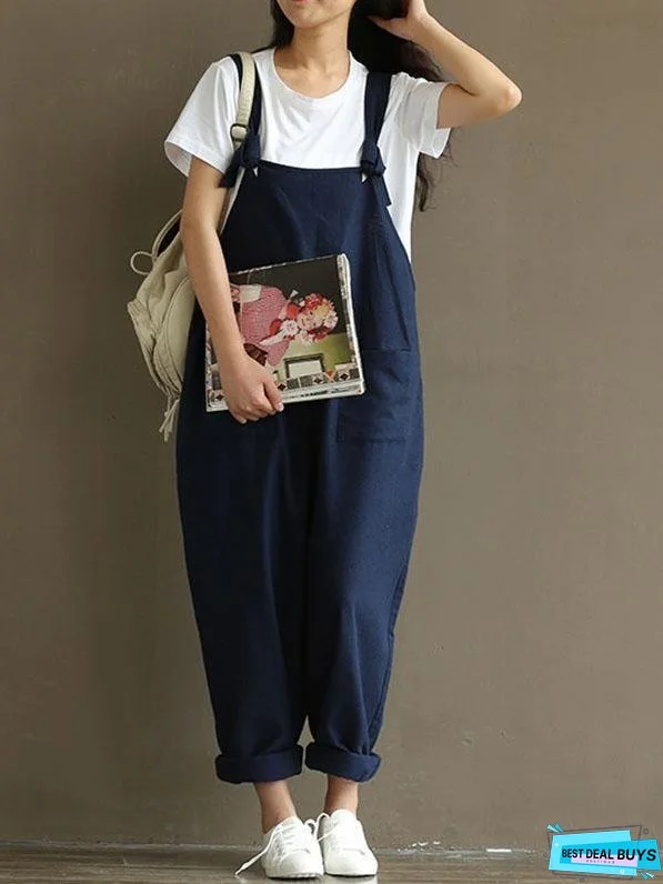 Loose Comfortable Pocket Jumpsuits