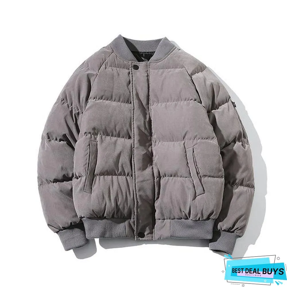 Men's Jacket High Quality Man Coat Solid Male Casual Thicken Warm Parkas Coat Men's Clothing Streetwear