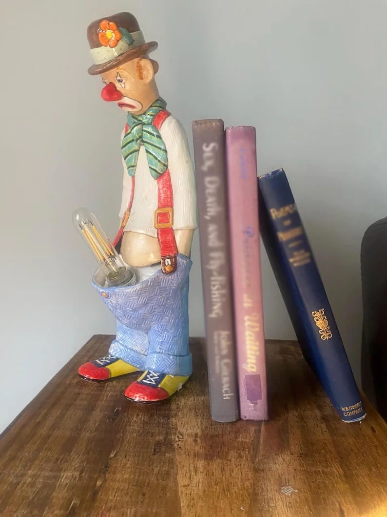 Unique Sad Clown Table Desk Lamp