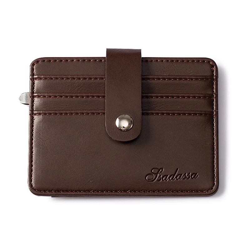 Korean Multi-card Bank Short Men’s Ultra-thin Buckle Portable Business Bus Card Holder