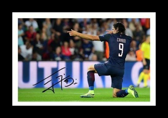 Edison Cavani - PSG Paris St Germain Autograph Signed & Framed Photo Poster painting