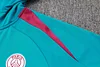 Joyfball 2024/2025 Psg Paris Saint-Germain Half-Pull Hat Style Training Suit Lake Blue Football Shirt 1:1 Thai Quality