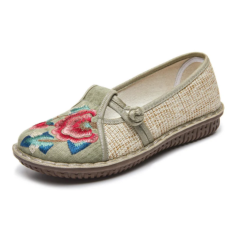 Ethnic Style Woven Embroidered Shoes