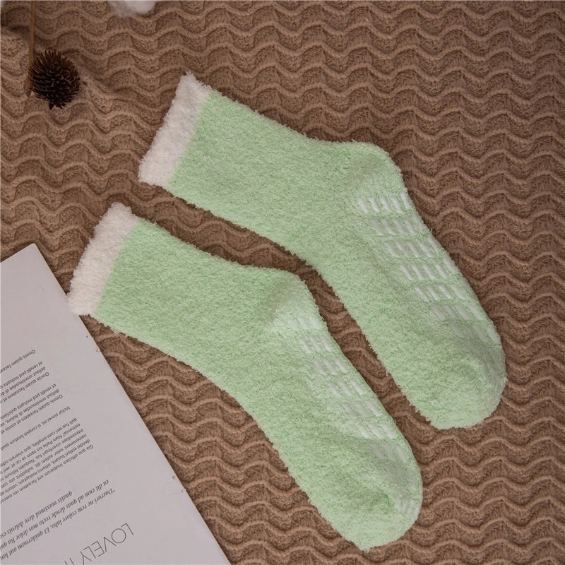 Women’s Slippers Garter Belt Grip Anti-slip Socks Dispensing Coral Velvet Socks Tube Floor Crew