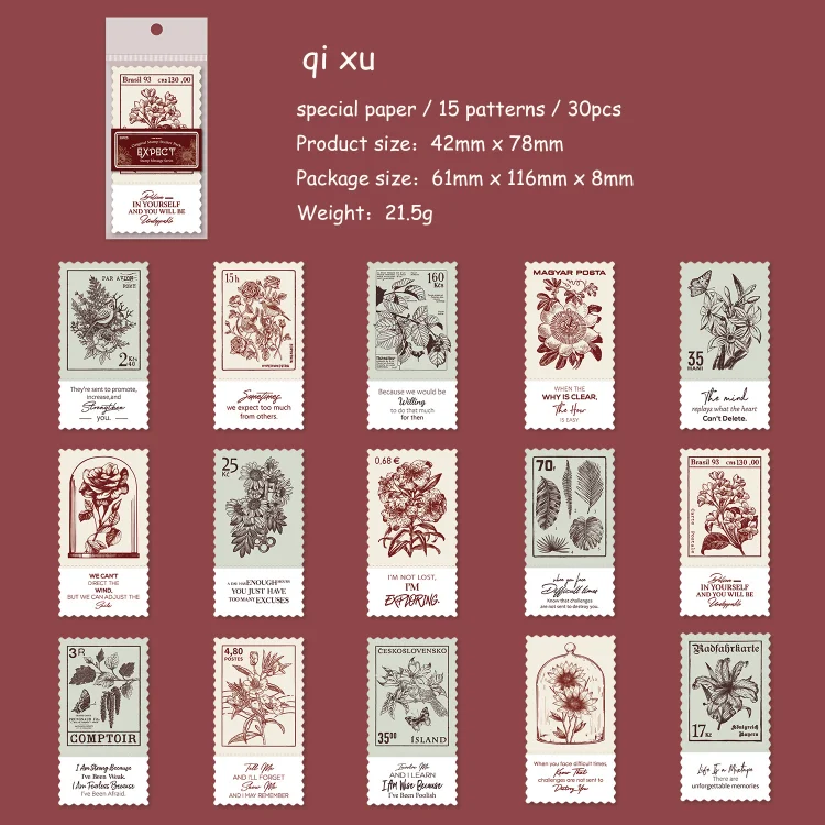 Journalsay 30 Sheets Message Vintage Tearable Special Paper Material Paper Decor