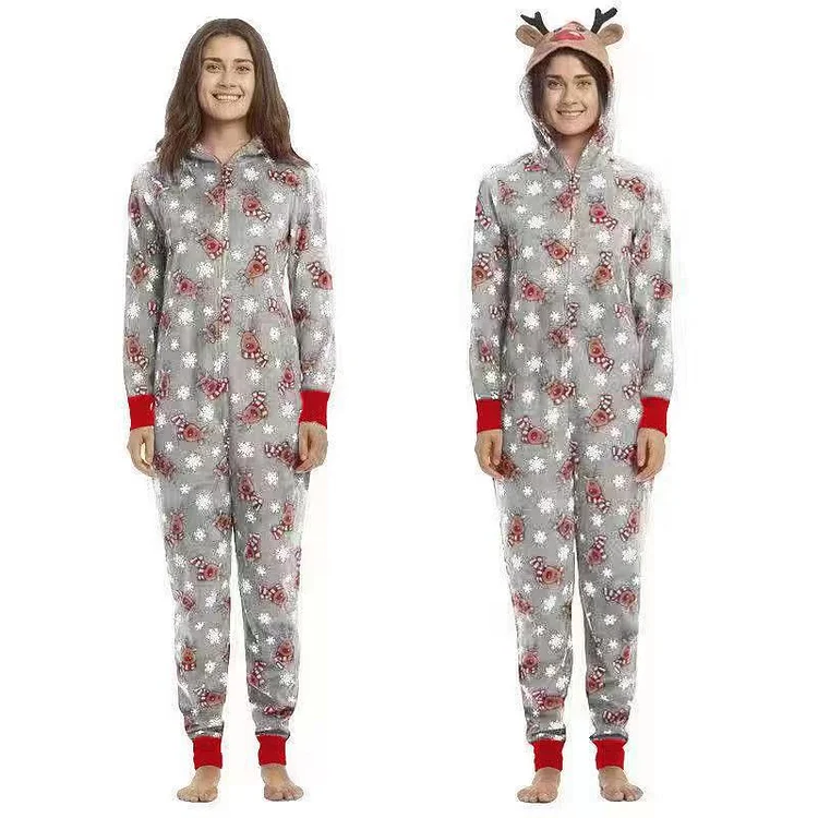 Reindeer onesie family discount pajamas