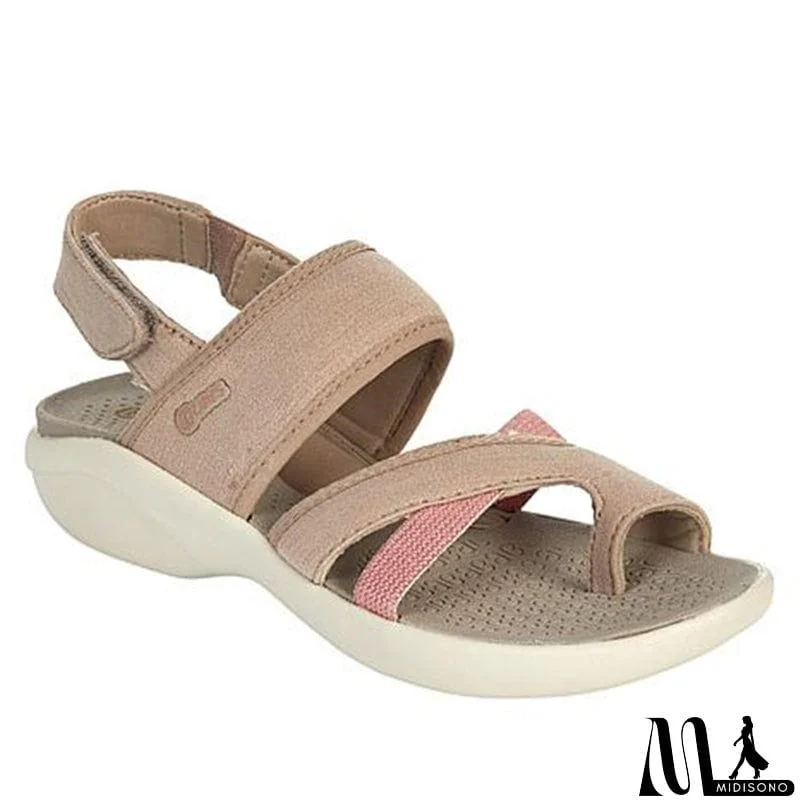 MidiSono - Women's Comfy Large Size Soft Spring Summer Beach Sandals