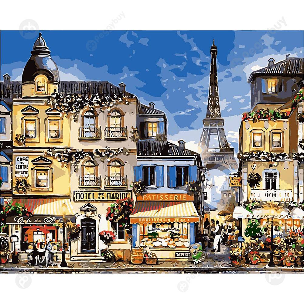 

40*50CM Paint By Numbers-Paris Street, 501 Original