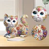 DIY Colorful Cat Special Shaped Diamond Art Desktop Decor