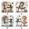 (Multi-Style) Weird Sewing Girl-11CT Stamped Cross Stitch 40*40cm/15.75*15.75in tapestrymarket