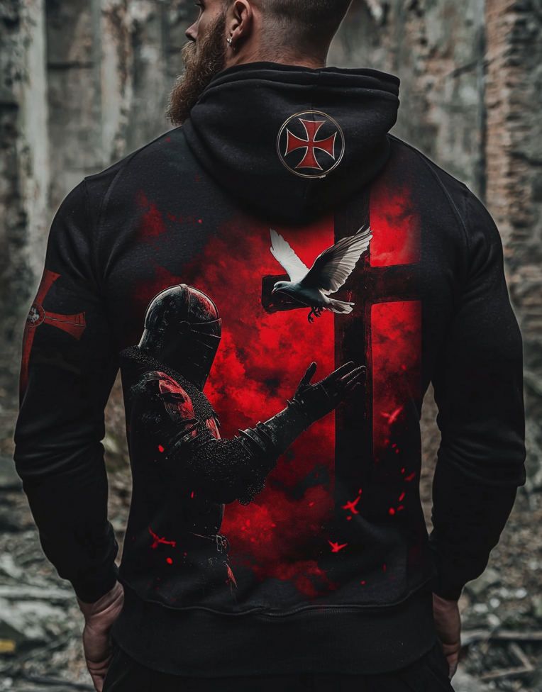 Unique Design Crusaders Iron Cross Emblem Style Exclusive Sports Hoodie / Rvogue / Rvogue