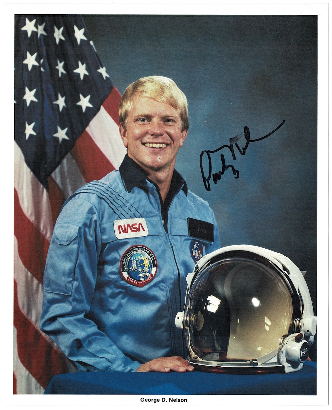 George Nelson signed autographed NASA 8x10 Photo Poster painting! AMCo Authenticated! 5800