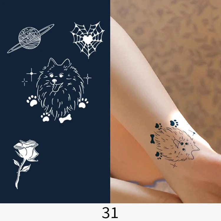 Flower Butterfly Animal Art Festival Comic Text Waterproof Full Body Arm Natural Temporary Tattoo For Men and Women