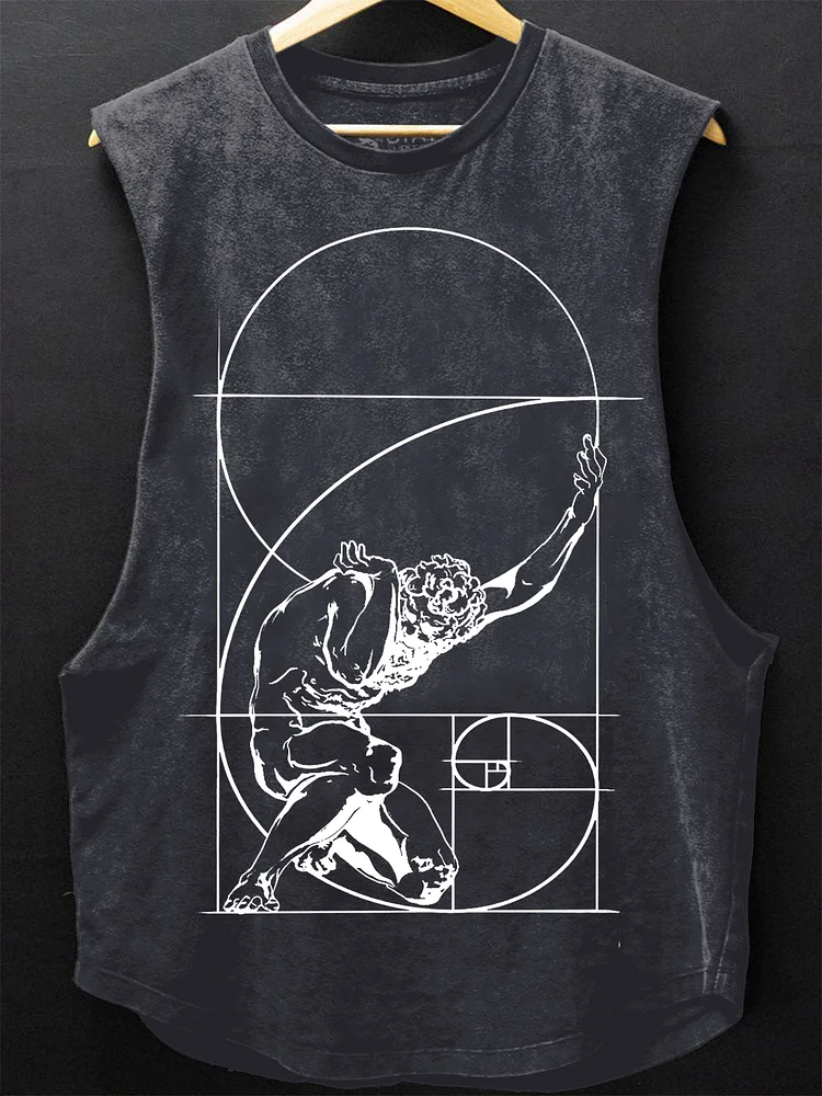 Men's Atlas Greek Mythology Print Cotton Tank Top