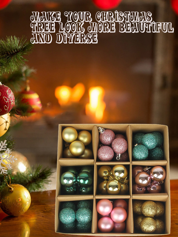 

Christmas Tree Ball Colorful Party Glitter Ball Decor Mall Home Pendant, 501 Original