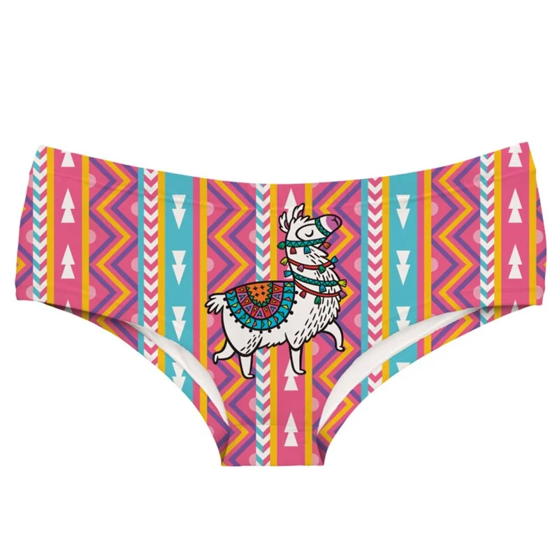 Milk Silk Panties Girls Creative Print Lingerie Women Elastic Breathable Brief Underpant трусы Cozy Underwear трусы женские