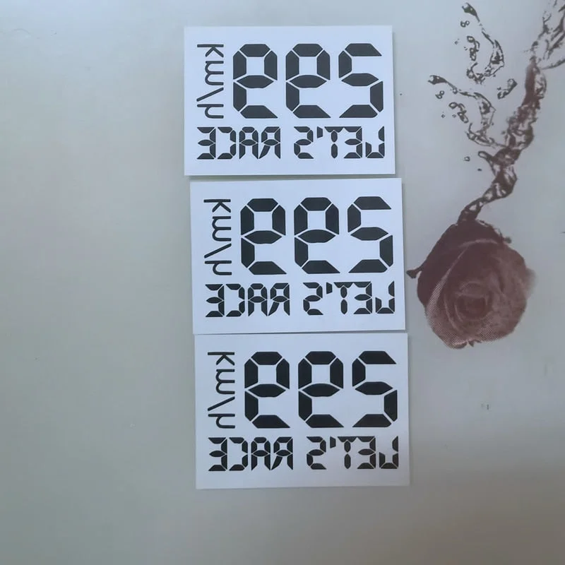 Wrist Motorcycle Speed Tattoo Stickers Waterproof Durable Men and Women Locomotive Burst Number 299km Dark Temporary Tattoo Art