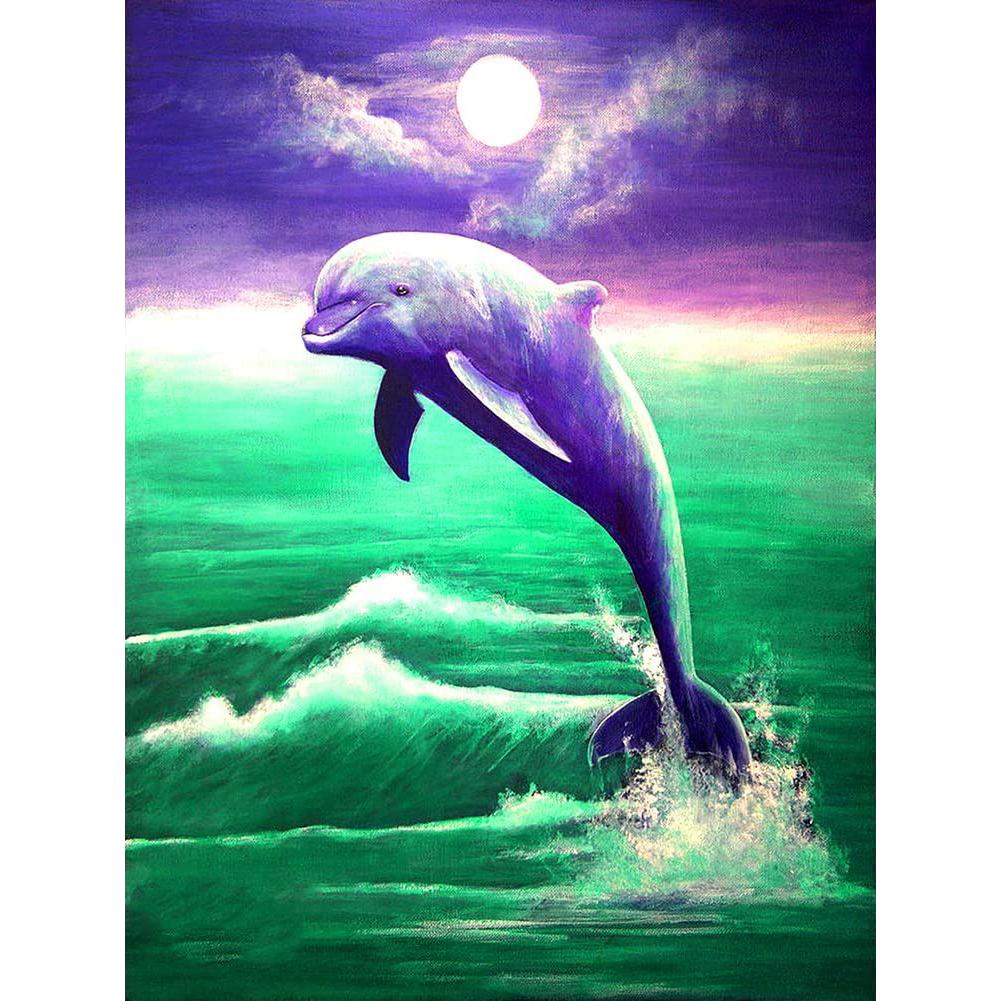 

Jumping Dolphin - Round Drill Diamond Painting - 40*50CM, 501 Original