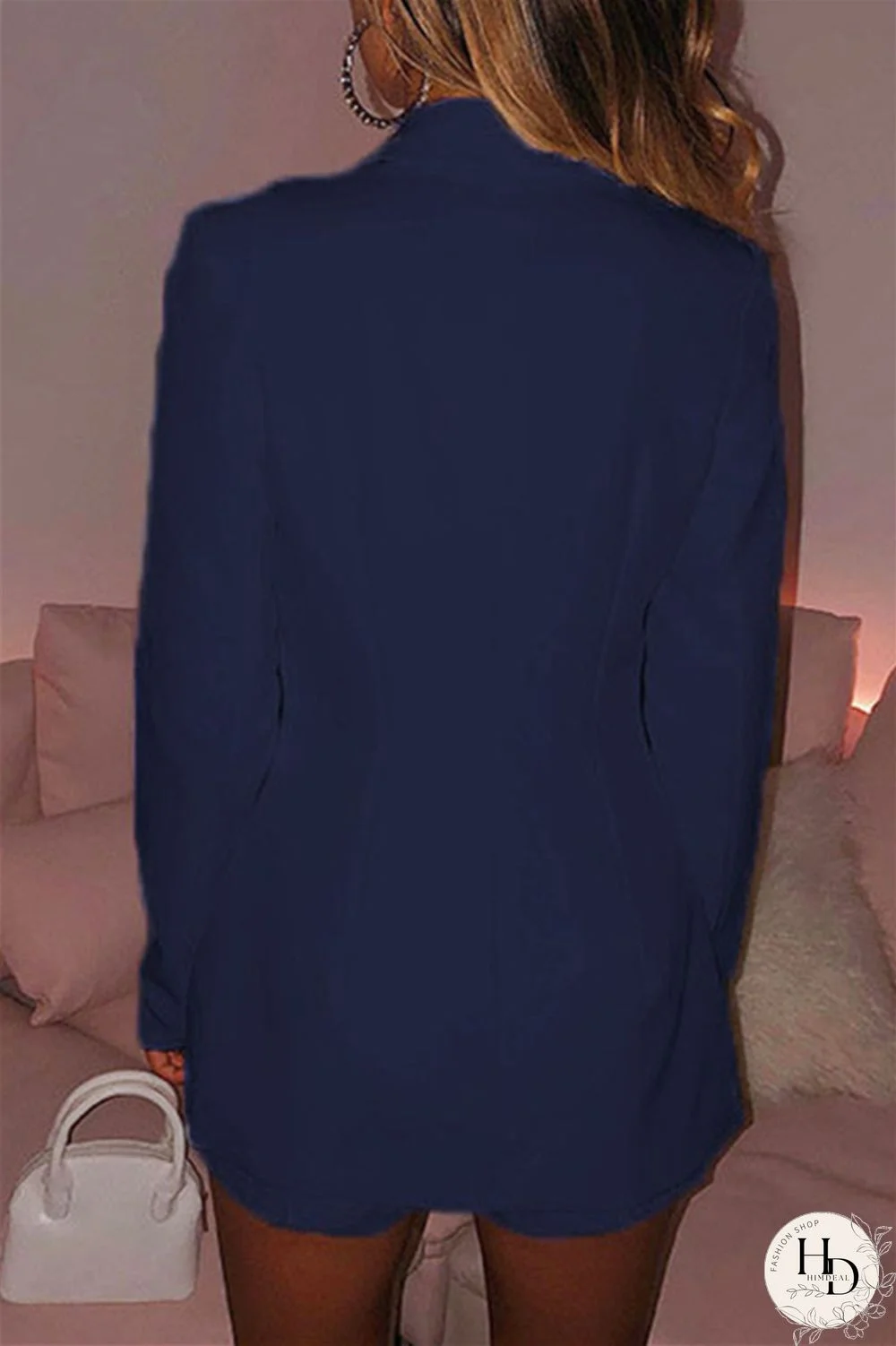 Pink Fashion Casual Solid Basic Turndown Collar Long Sleeve Two Pieces