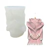 3D Rose Flower Mould Silicone Wave Spiral Candle Mould Reusable Easy To Demold for Wedding Valentine Day DIY Home Decor Gift (Style B)