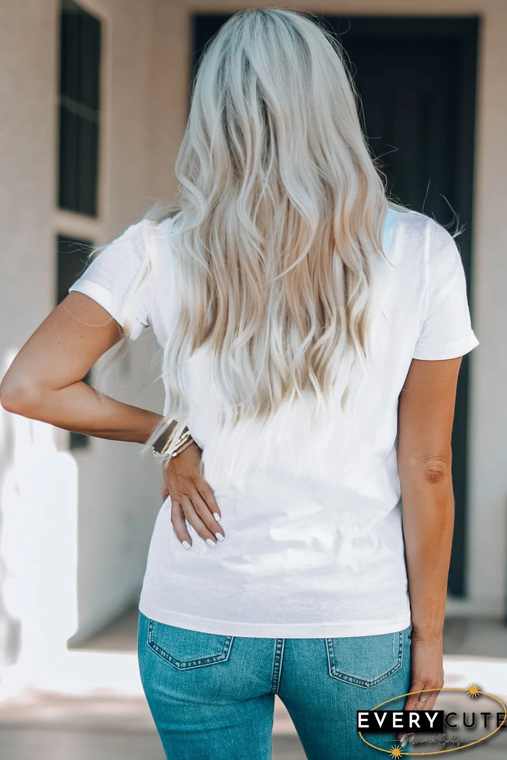 White Santa Squad Graphic Print Short Sleeve T Shirt