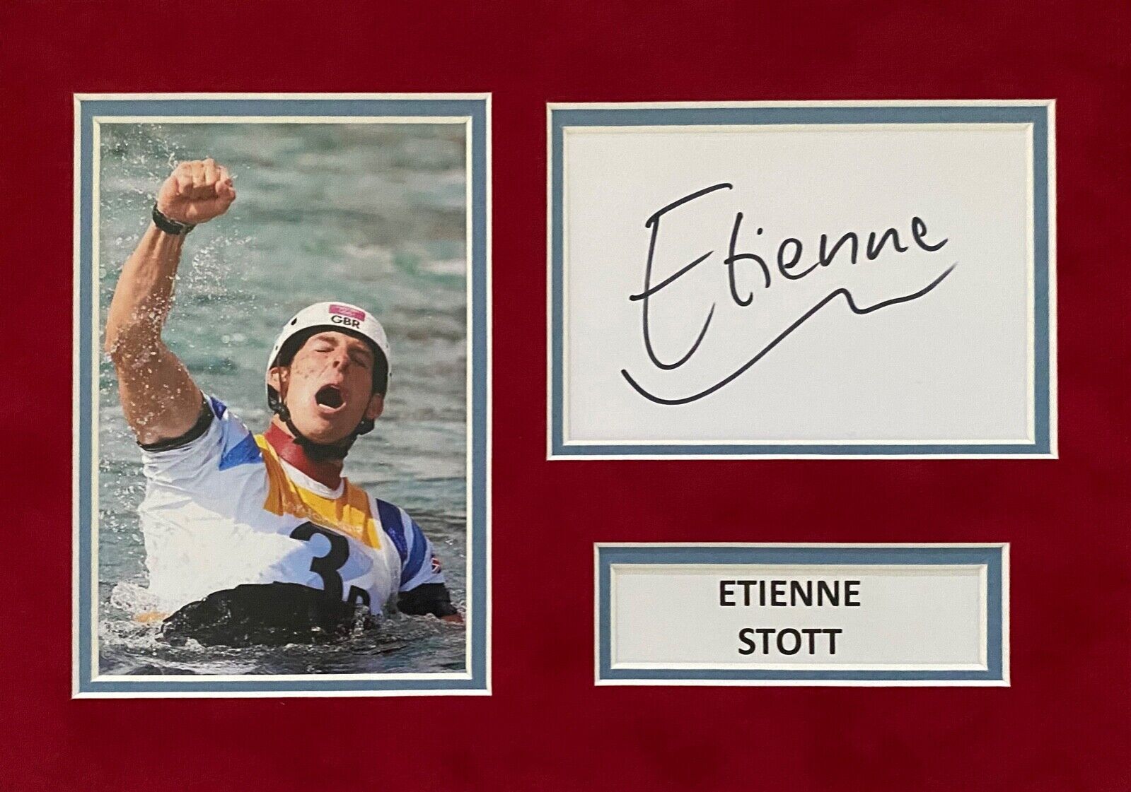 ETIENNE STOTT HAND SIGNED A4 Photo Poster painting MOUNT DISPLAY OLYMPICS AUTOGRAPH 1
