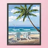 Beach - 11CT Stamped Cross Stitch - 36*46cm - Natural