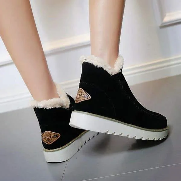 Fur Lining Ankle Snow Boots