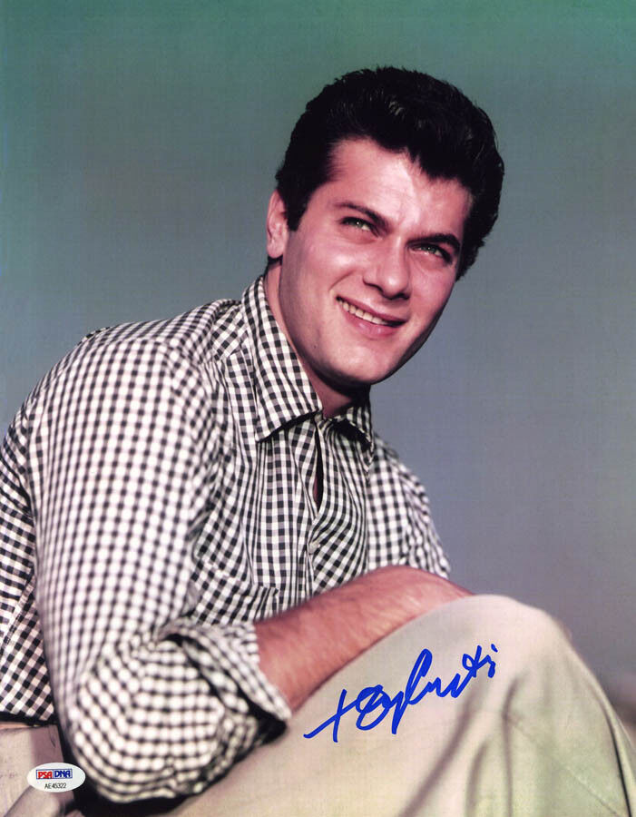 Tony Curtis SIGNED 11x14 Photo Poster painting Some Like It Hot Spartacus PSA/DNA AUTOGRAPHED