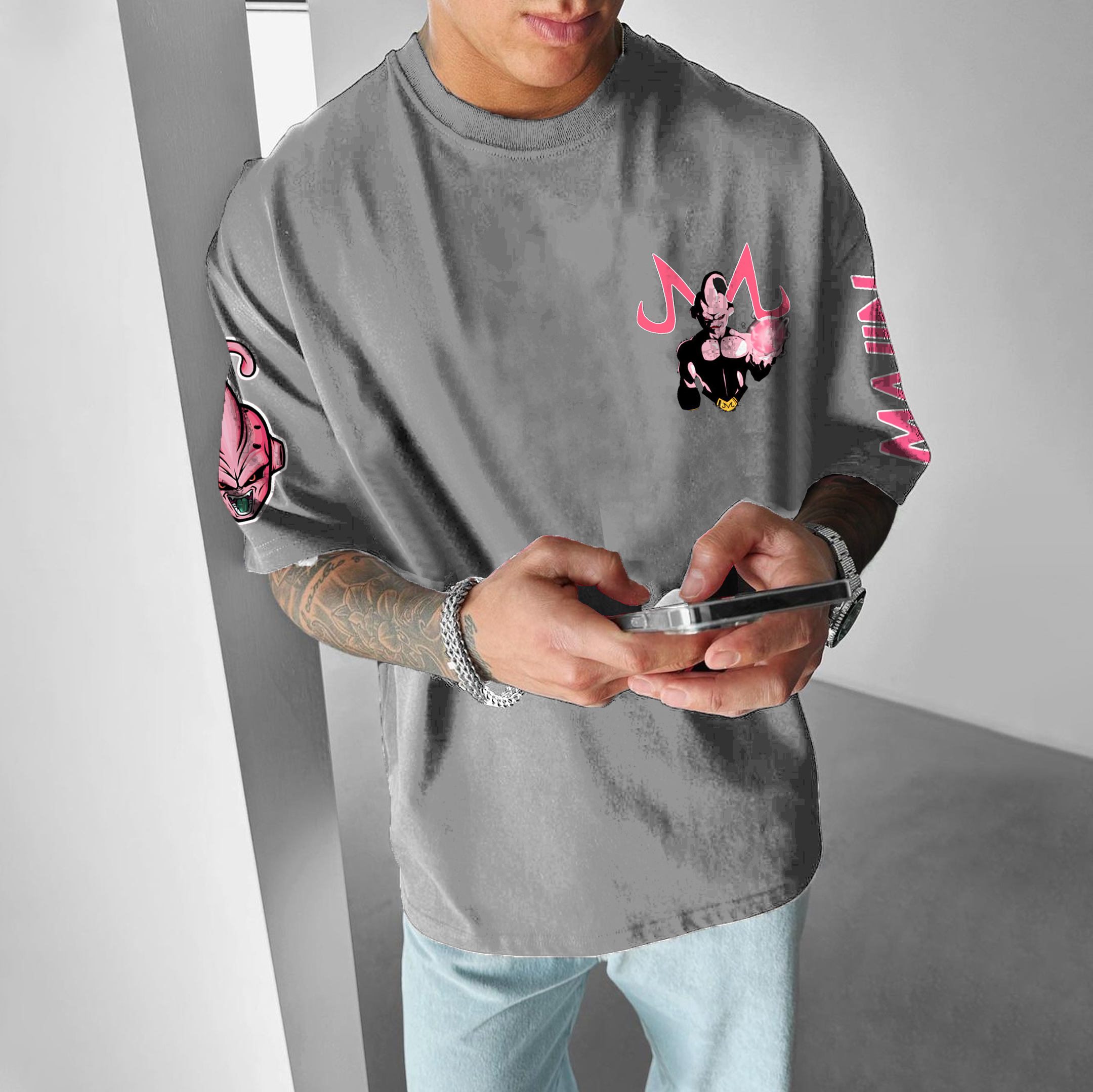 Unisex Oversized DBZ Buu Print T-shirt