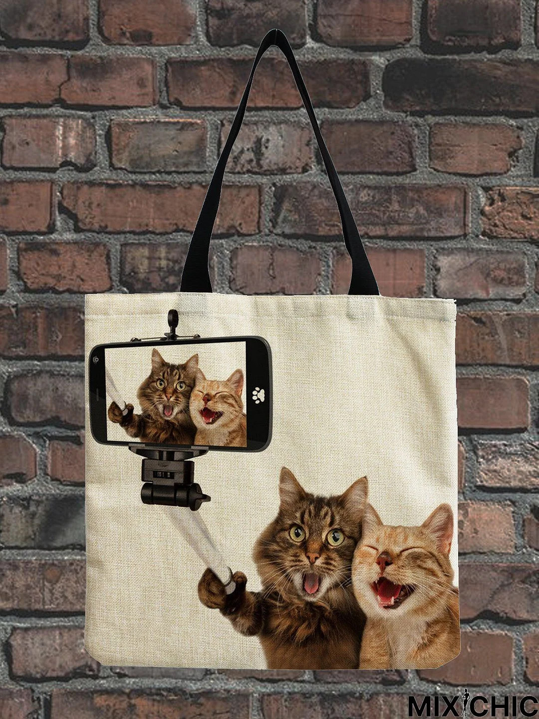 Cat Print Tote Bag Canvas Tote