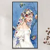 Masked Girl Full Stamped Cross Stitch 11CT 3-Strand 40x70cm