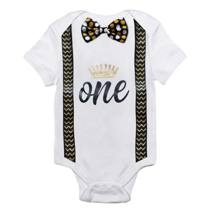 Baby Clothing Bow Body Rompers Baby Boy Girl Clothing 1 Year 1st Birthday Clothes Newborn Baby Clothes Jumpsuit for Bebes