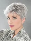 Realistic Fluffy Silver Gray Fashion Wig
