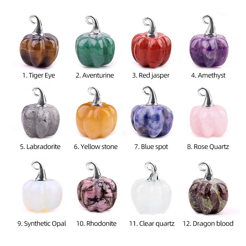 1 Piece 16*20mm Alloy Natural Stone Pumpkin Pendant Jewelry Accessories
